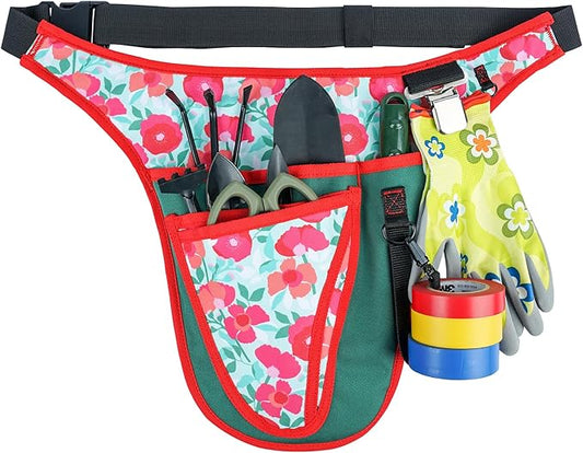 KUNN Garden Tool Belt - Adjustable Tool Organizer Belt Pouch Multi-Purpose Pocket for Gardening,Plumbing,Florists,DIY