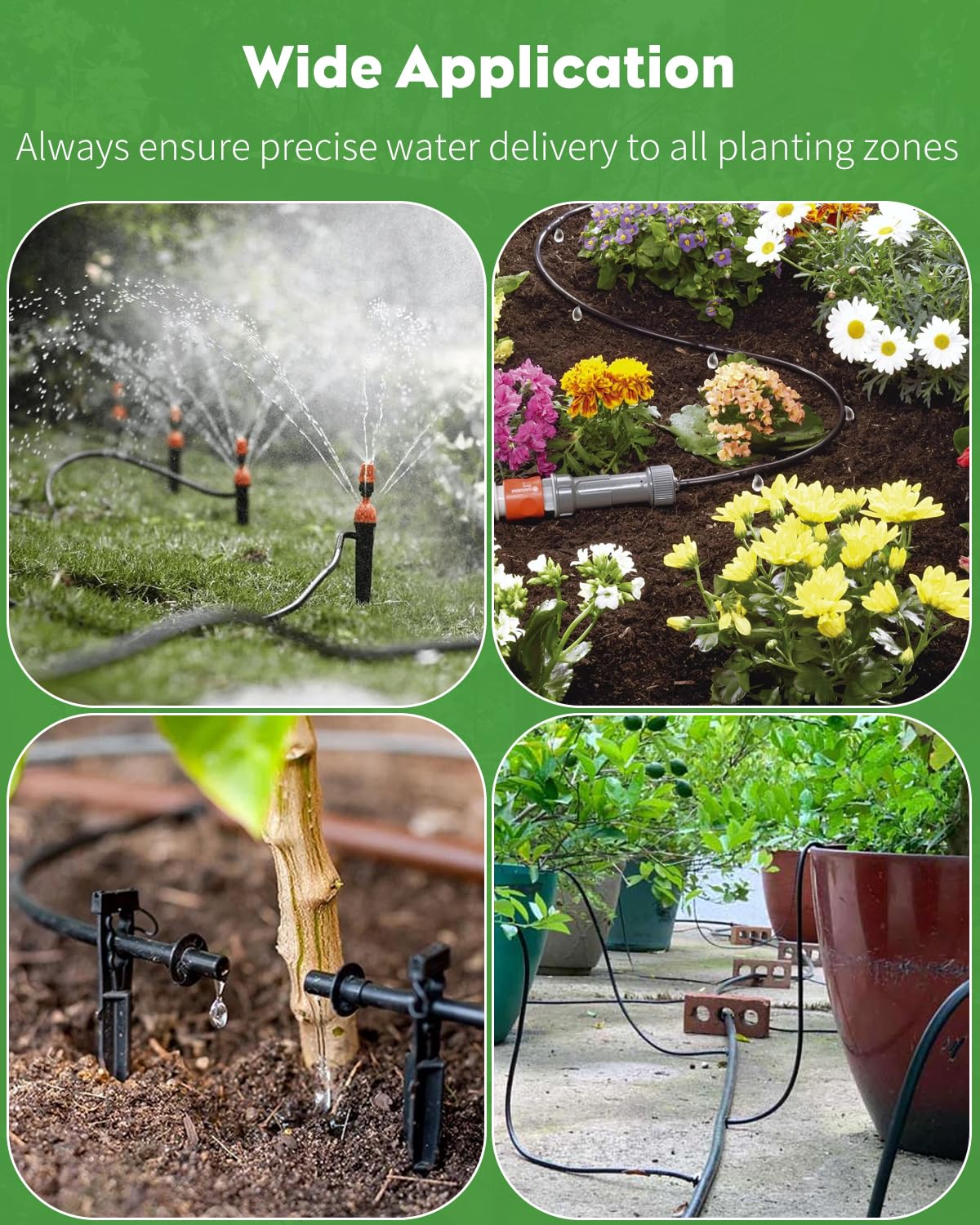 Pawfly 100 ft. 1/4 Drip Irrigation Tubing, Blank Distribution Tubing for Drip Irrigation System, 1/4" Black Polyethylene Drip Line, Drip Irrigation Part Drip Irrigation Hose Roll for Garden Watering