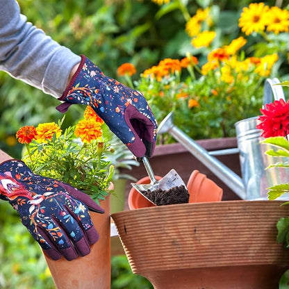 Leather-Gardening-Gloves for Women,Thorn-Proof Work-Gloves for Weeding,Digging,Planting,Pruning Yard garden Gloves