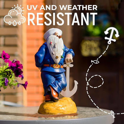 Navy Gnome 11.43" x 5.5", Funny Garden Gnomes, Gnomes Decorations for Yard, Patriotic Garden Decor, Navy Gifts, Army Gnome