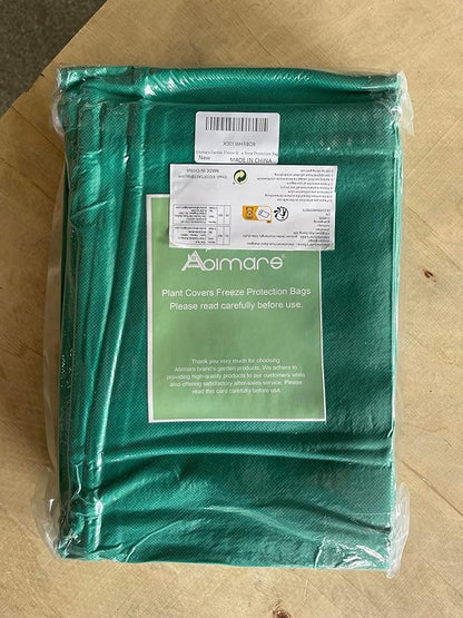 Abimars Thicker Plant Covers Freeze Protection Jacket 2.36 oz/yd², 4'x6' Reusable Winter Plant Covers with Drawstring & Zipper, 2 Pack Light, Porous Fabric for Plant Breathing