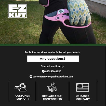 EZ Kut Heavy Duty Pruners Ratchet Hand Pruner with Ratcheting Action Great Garden Hand Tool Clippers Gardening pruners arthritis tools Ratcheting Anvil Hand Pruner Pruning Shears Heavy Duty Since 1988