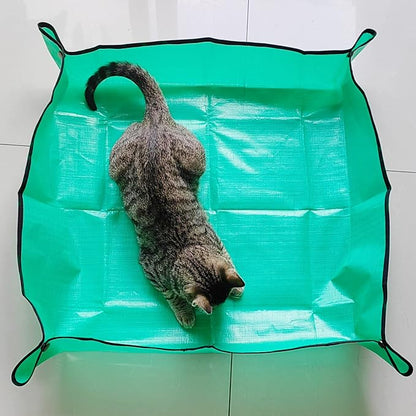 Azureblue Large Plant Repotting Mat, Waterproof Repotting Tray for Indoor Plants Potting Soil, Gardening Tray Mat, Portable Potting Tray Soil Mat for Indoor House Plants Succulents Orchid