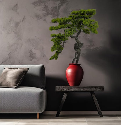 3.5ft（43in） Artificial Bonsai Tree Juniper Faux Plants Indoor Big Fake Plants Decor with Ceramic Pots for Home Table Office Desk Bathroom Shelf Bedroom Living Room Farmhouse Decorations