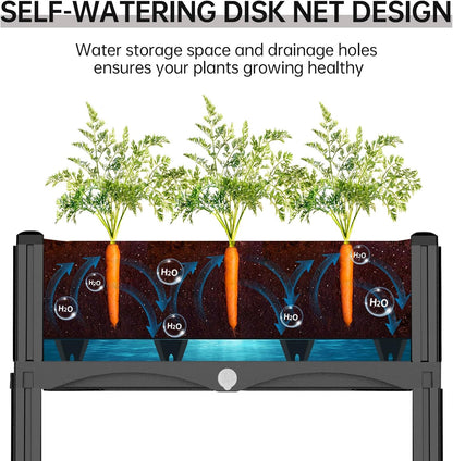 Planter Box Raised Garden Bed with Reinforced Support Rods, Drainage Grid, Multi-Combination Options for Vegetables, Flowers, and Herbs, Ideal for Balcony, and Patio Gardening