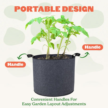 Epic Gardening 1 Pack 60 Gallon Grow Bags with Handles (Unlined) - Heavy Duty Fabric Pots for Vegetables, Herbs & Flowers - Breathable Cloth Planters for Indoor & Outdoor Gardening, Moisture Retaining