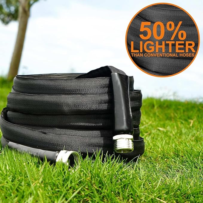 Garden Hose, Lightweight, Ultra Flexible, Durable, Kink-Free Garden Hose, RV, Marine and Camper Hose (75 FT)