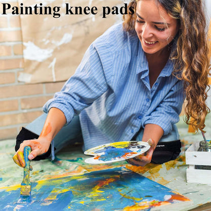 Men/Women Knee Pads for Cleaning,landscaping,Construction Work,Gardening kneepad for Roofing Carpet Installations Welding,Adjustable lightweight Flooring Knee Protectors Cushion,Black XL (1 Pair)