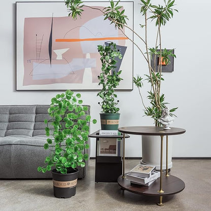 Trellis for Climbing Plants Indoor 15.7 Inch, Stackable Garden Trellis for Potted Plant Support, 3 Pack Small Houseplant Metal Wire Trellis for Vines Pothos Rose Monstera Accessories (Black)