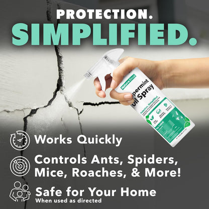 Peppermint Oil Insect Repellent Spray, Bug Deterrent for Indoor & Outdoor Use, 16 oz (475mL)