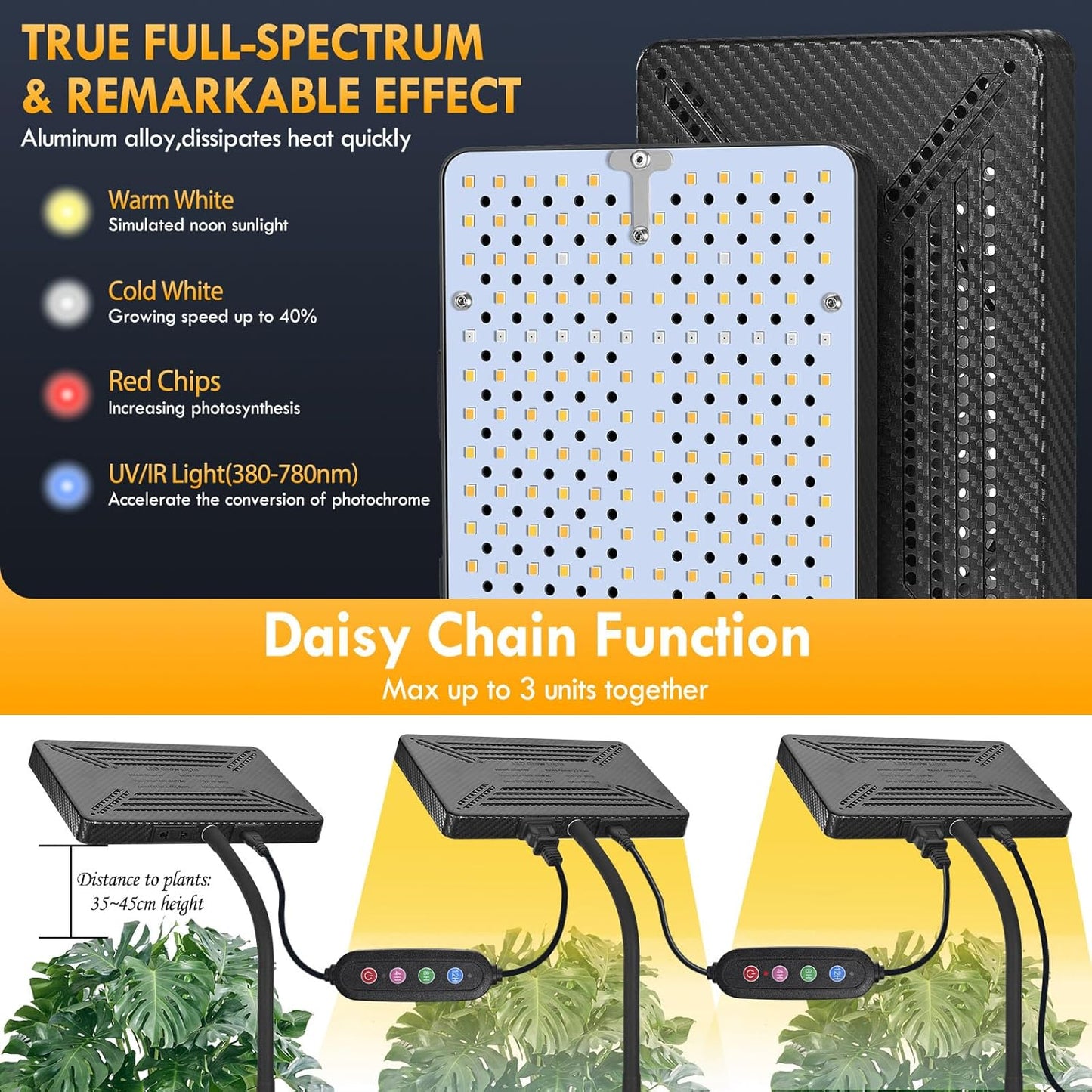Smart Control Tall Bonsai Tree Grow Light with Stand and Timer, 25 Watt Standing Plant Growing Lamps for Large Houseplants, Adjustable 12"-48" Tripod Stand Grow Light