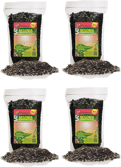 Gardenera Begonia Potting Mix - Unlock Robust Growth and Enchanting Blossoms with Our High-Performance Formula - 20 Quart