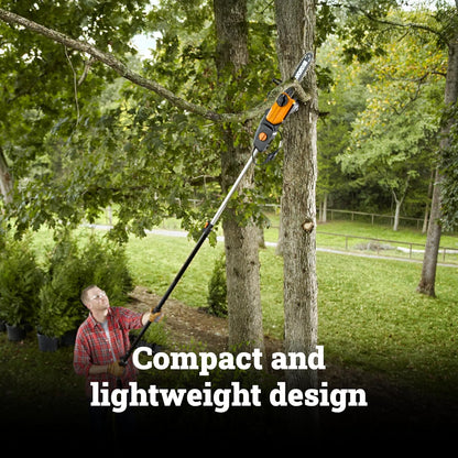 WORX Pole Saw, 8 Amp 10" Electric Pole Saw, Up to 10 ft., 28 ft/s chain speed