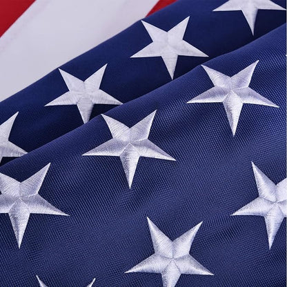 American Flags for Outside 4x6, US Flag Heavy Duty Outdoor with Embroidered Stars, Stitched Stripes, Brass Grommets