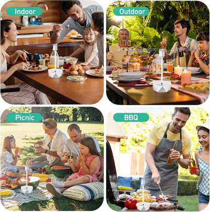 GUIDOT Fly Bug Fans for Food Tables, Fly Control Spinner Table Top Keep Flies Away from Patio Picnic Party Restaurant Kitchen Camping and BBQ