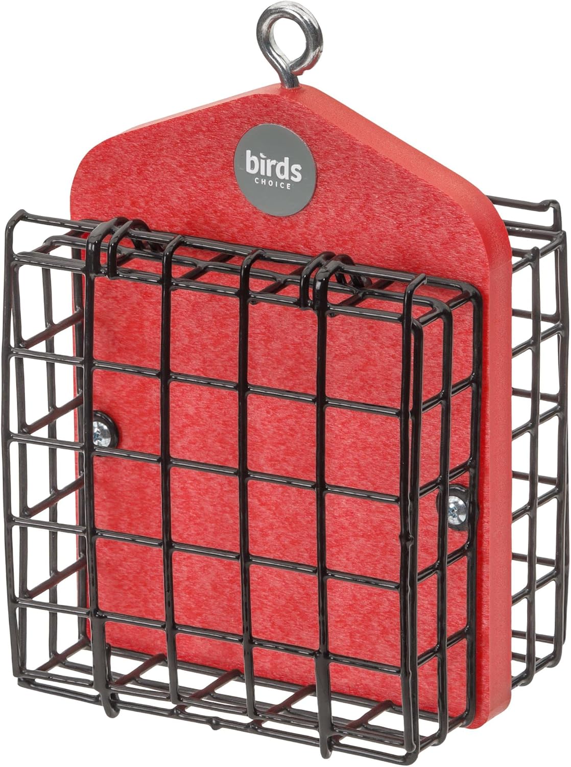 Bird's Choice Suet Feeder for Two Cakes in Red Recycled Plastic