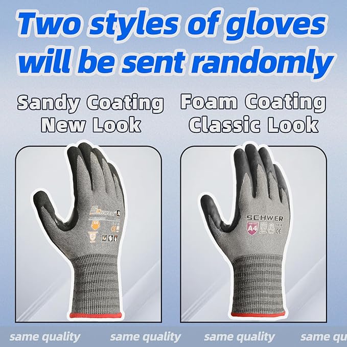 Schwer A4 AIR-SKIN Cut Resistant Work Gloves AR5918 with Extreme Lightweight & Thin, Grip Gloves for Fishing, Refined Work, Mechanic, Gardening, Touch-Screen, Non-PFAS, 3D-Comfort Fit, 1 Pair (M)