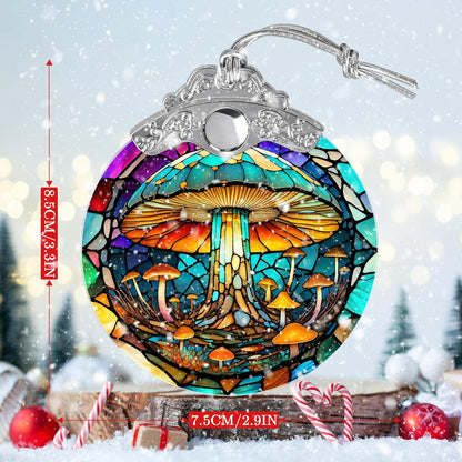 Stained Glass Suncatcher, Jocidea Mushroom Ornament, Christmas Ornaments, Holidays Ornaments, Christmas Tree Decor, Mushroom Decor for Home, Mushroom Gifts