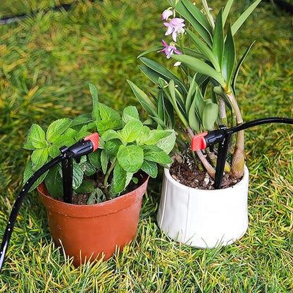 Garden Irrigation Dripper for 1/4" Drip Irrigation Tubing, 35 Pack Adjustable Drip Emitters Succulent Micro Watering Dripper for Individual Shrubs and Trees Irrigation System