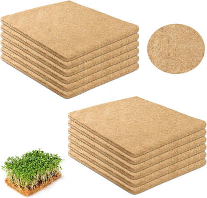 Legigo 12 Pack Hemp Grow Mat for Microgreens- 10" X 20" Hydroponic Jute Grow Pads for 1020 Growing Trays, Hemp Fiber Mats Sprouting Pads Microgreens Growing Kit for Indoor Organic Wheatgrass Sprouts