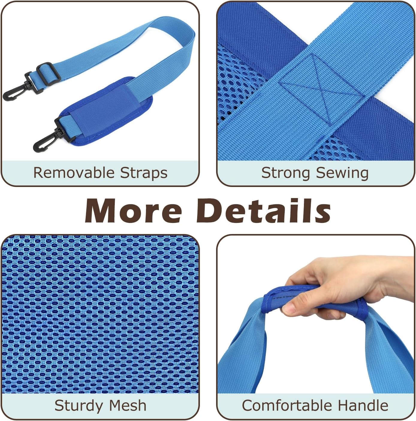 Mesh Beach Bag, Large Beach Tote with Zipper Pocket for Family Pool Bag for Toys & Vacation Essentials