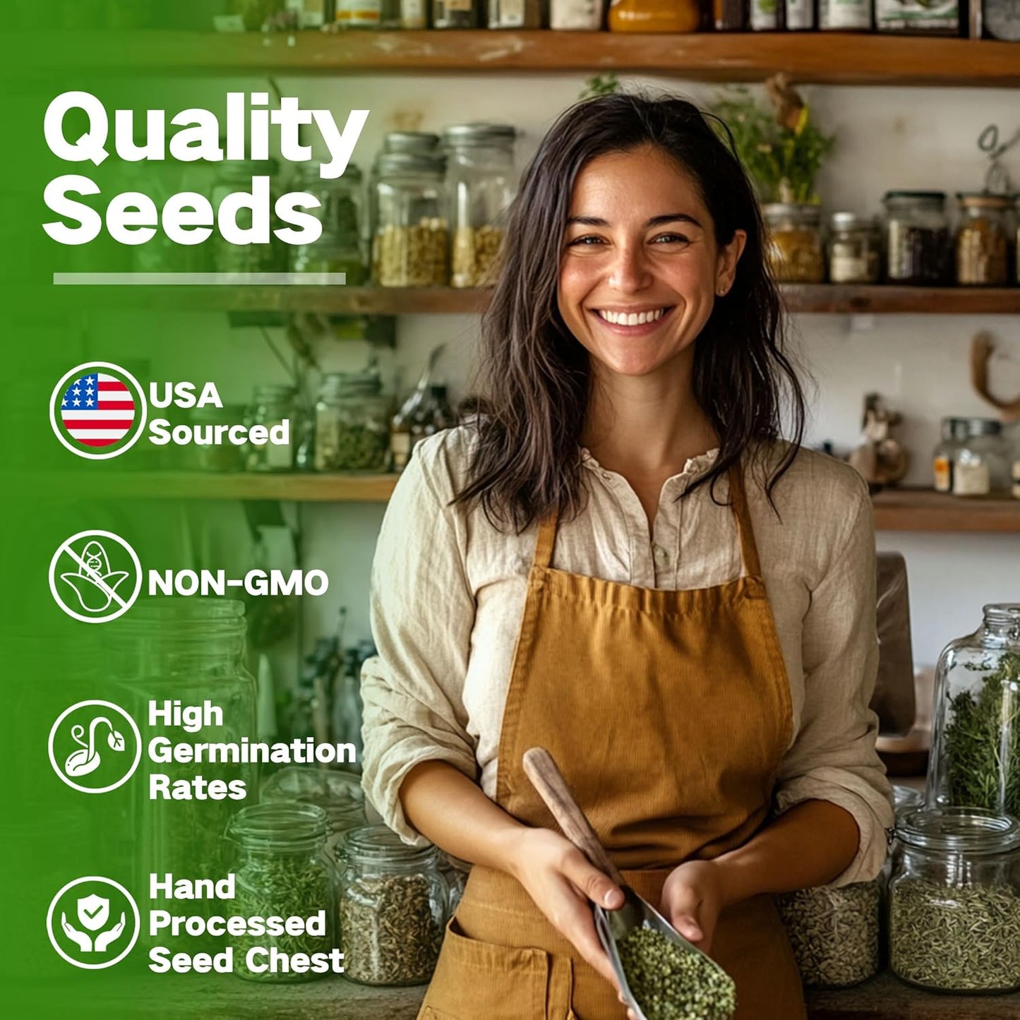 LUSH&DEW Medicinal Herb Apothecary Seed Chest, 40 Varieties 38,000+ Non-GMO Heirloom Seeds for Planting Herbs Hydroponics Windowsill, Gardening Gifts for Herbalists, Seed Kit for Herbal Tea Tinctures