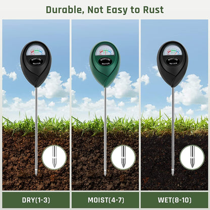 Plant Moisture Meter, Plant Water Meter, Soil Moisture Meter for House Plants for Garden, Lawn, Farm, Indoor & Outdoor Use, No Batteries Required (Green + Black)