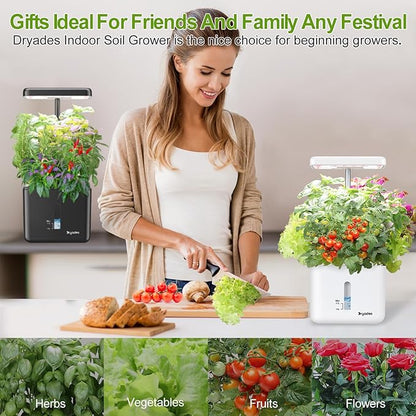 2 PACK Plant Pots Indoor Garden Planter Growing Systems Small Smart Soil Gardening System with 17 Watts LED Grow Light Auto Timer Self-Watering Soil Planter Pot Gifts for Mom Women (No Seeds&Soil)