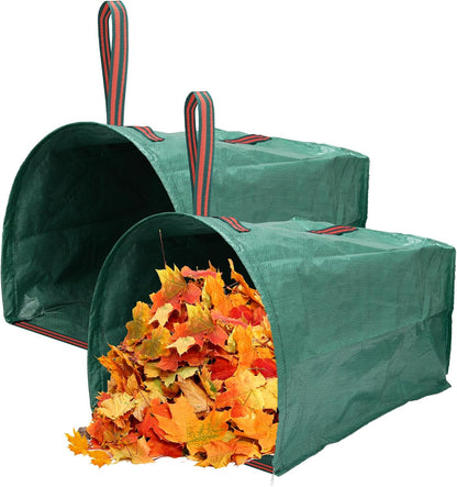 53 Gallon 1/2/3-Pack Leaf Bags,Yard Maintenance Must Haves,Large Yard Dustpan-Type Reusable Lawn Bags Yard Waste Bags,Foldable Garden Leaf Collector for Leaves,Debris,Clippings,Lawn Trash