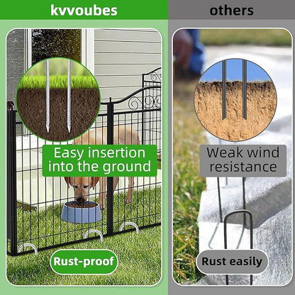 Trampoline Stakes Anchors High Wind 16inx10mm Galvanized U Hook 12pcs Rebar Stakes – Heavy Duty Ground Anchors for Trampoline,Yard & Inflatable,Landscape Metal Stakes for Outdoor Decorations