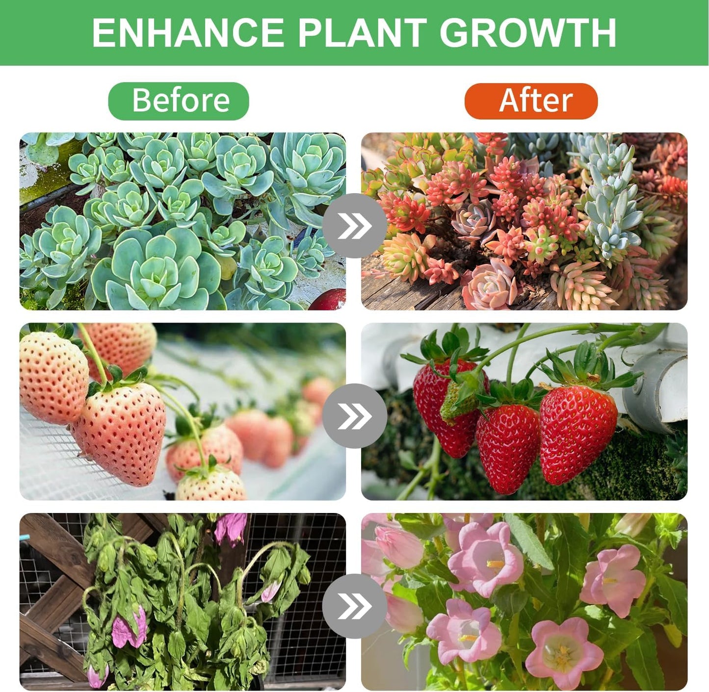 Solar Plant Grow Light Outdoor Indoor Run Day/Night, 96 LED Full Spectrum Solar Hanging Plant Light with Remote Control,16.4FT Cable/USB Charging/Timer for All Stage Plants