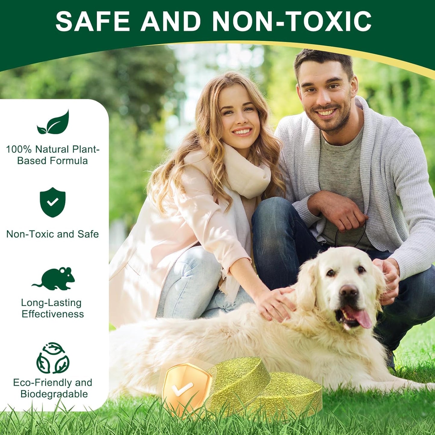 Mouse Rodent Repellent, Peppermint & Lemon Oil Mice Repellent Balls - 24 Pack Natural Rodent Deterrent for Indoor/Outdoor Use, Family & Pet Safe, Long-Lasting Insect Repellent for Home, Garden, Garage