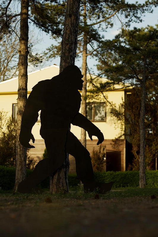 Giant 7 Foot Bigfoot Yard Decoration – All-Weather Durable PVC Sasquatch Silhouette | Outdoor Lawn & Garden Sculpture, Rustic Patio & Cabin Decor