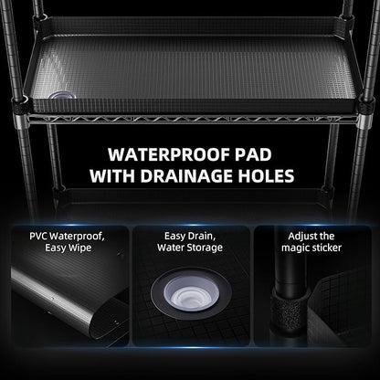 Spider Farmer 2025 4-Tier Plant Stand with 6Pcs 12" Full Spectrum 5000K LED Grow Lights and Tent Cover Mini Greenhouse Height Adjustable for Seed Starting Indoor Plants Growth 16Lx12Dx47H