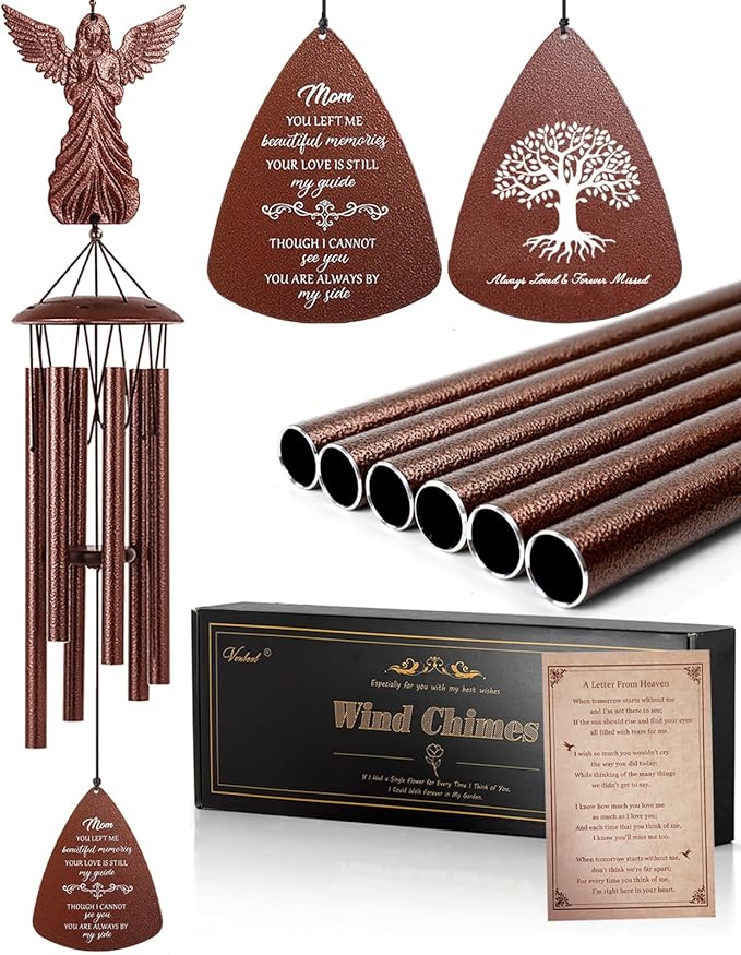 Mom Memorial Wind Chimes, Sympathy Gifts for Loss of Mom, Memorial Gifts for Mother Bereavement Condolence Remembrance