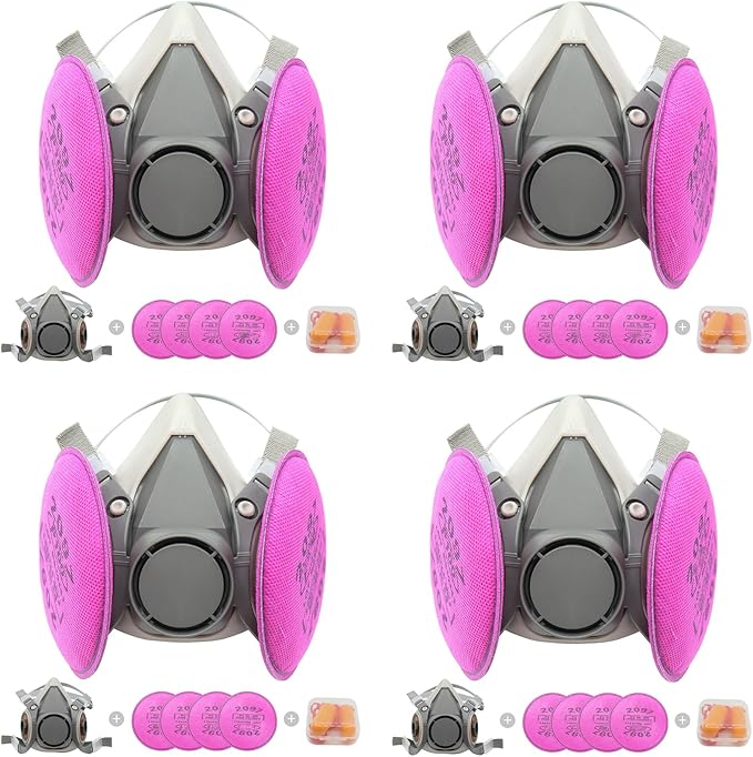 Reusable Respirator Mask - Respirator Mask with Filters, Dust Mask for Spray Paint Chemicals Epoxy Resin