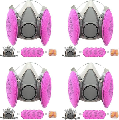 Reusable Respirator Mask - Respirator Mask with Filters, Dust Mask for Spray Paint Chemicals Epoxy Resin