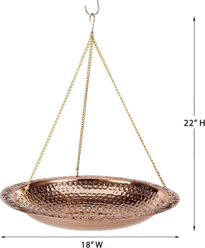 Good Directions Pure Copper Bird Bath, Large 18" Diameter