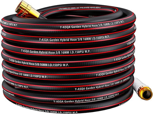 Garden Hose 25ft, Leakproof Durable, Lightweight, Flexible, Drinking Water Safe Hose, Pull-in Heavy Duty Hose 5/8" Diameter 25ft 150PSI No Kink Durable High Burst Strength water Hose