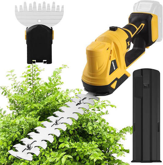 Cordless Hedge Trimmer, Grass Trimmer, 2 in 1 Handheld Electric Bush Trimmer Compatible with Dewalt 20v Battery (No Battery), Grass Trimmer, Bush Trimmer & Grass Shears