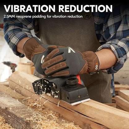 Vgo... Work Gloves for Men,Leather Safety Work Gloves,Scratch protection,Thornproof,Touchscreen(CA7777/CA7780/GA7776/PA7775)