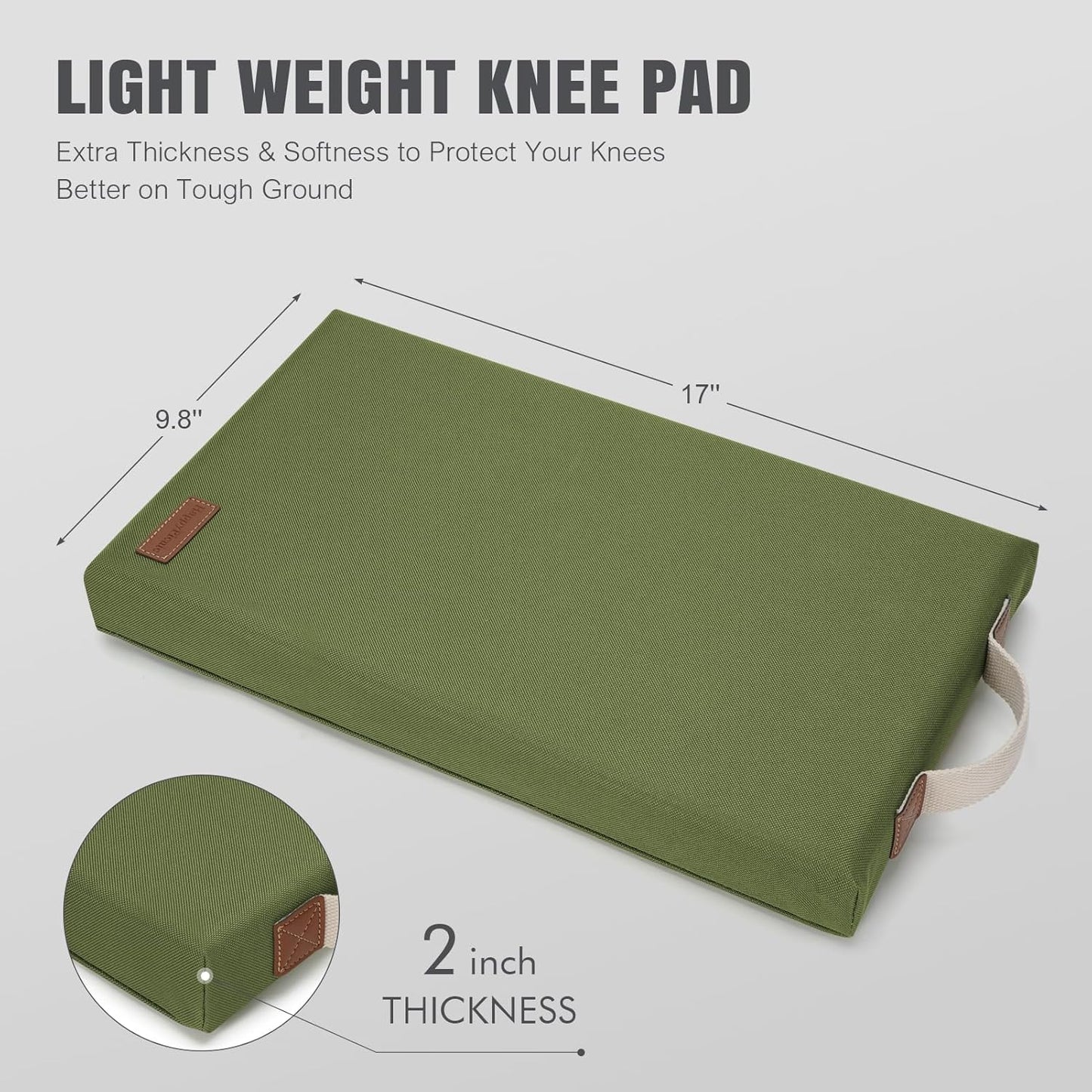 Large Knee Mat-Gardening Kneeler Pad-Thick Garden Sitting or Kneeling Pad Cushion-Construction Knees Support Board of Working,Repairing-Floor Knees Mat for Prayer,Fitness,Yoga,Gym & Pilates-Green