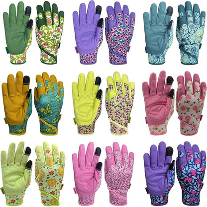 Thorn Proof&Puncture Resistant Gardening Gloves with Grip,Garden Gloves for Women, Leather Work Gloves,Gifts