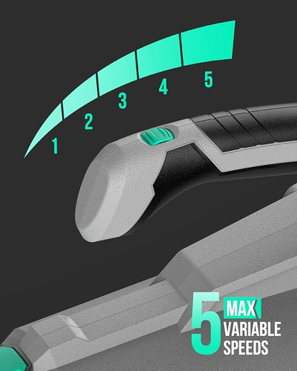 Litheli 20V Cordless Leaf Blower 350 CFM 85 MPH, Variable Speeds Electric Leaf Blower Battery Powered for Blowing Leaves, Dust, Snow, 4.0Ah Battery & Fast Charger Included