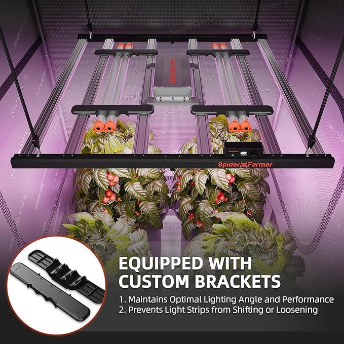 Spider Farmer 2025 Upgraded UV30 & IR16 LED Grow Light, 365-370nm UV & 730-745nm IR Supplemental Light for Indoor Plants, 2X2, 3X3, 4X4 Grow Tents, 23.6" Long Bars Set