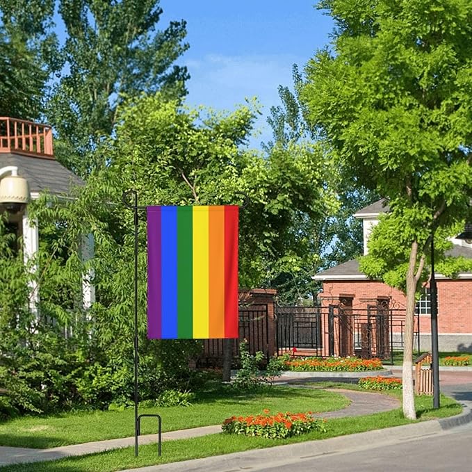 Custom Pride Garden Flag for Outdoor Personalized LGBT Yard Flags Decor Customized Flag Add Your Own Picture/Text House Lawn Banner Double Sided Home Wall Decoration 12.5x18 28x40