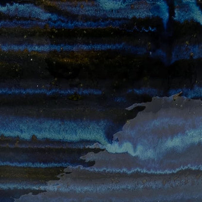 Sunnydaze Large Ceramic Plant Pot - Round Outdoor Glazed Ceramic Planter Pot with Drainage - Studio - Galaxy Blue - 18.5"