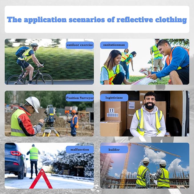 Custom Safety Vest High Visibility Reflective Customized Logo Construction Work Vests Dual Tone Reflective Strips