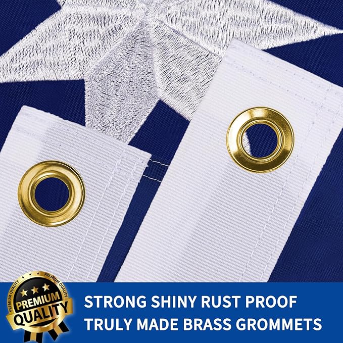 XIFAN Premium New Minnesota State Flag 3x5 ft Outdoor, Double Sided Embroidered Image, Heavy Duty 210D Nylon MN Flags, the Strongest Longest Lasting for Outside with Sewn Stripes/Brass Grommets