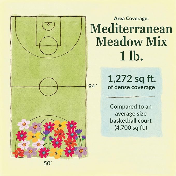 Ferry-Morse Mediterranean Mix Bulk Wildflower Seeds, 1lb